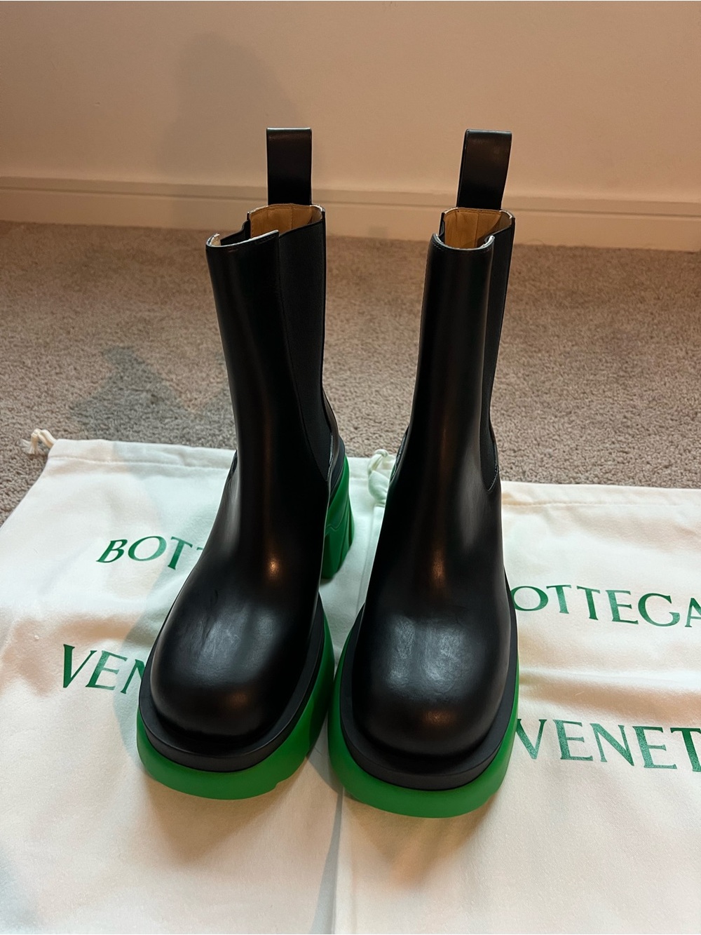 Bottega Veneta Flash Ankle Boot Military Calf - Black Grass